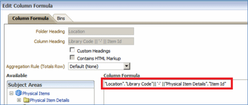 Edit Column Formula